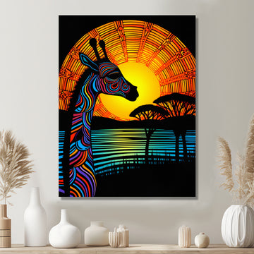 Gorgeous Giraffe Magical Sunset - Giraffe Wall Decor